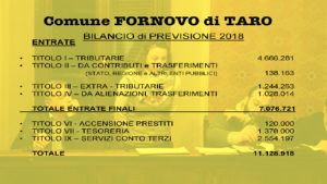 Fornovo minoranza su bilancio previsione 2018 169