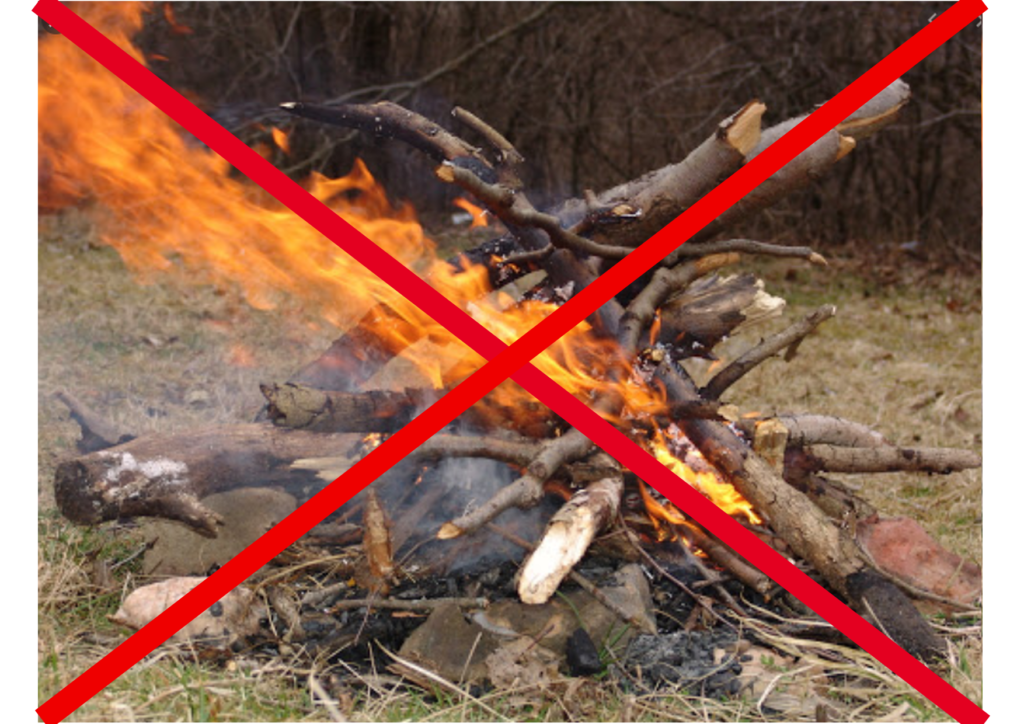 no bruciare legna