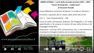 corso fotografia libero ateneo 2022