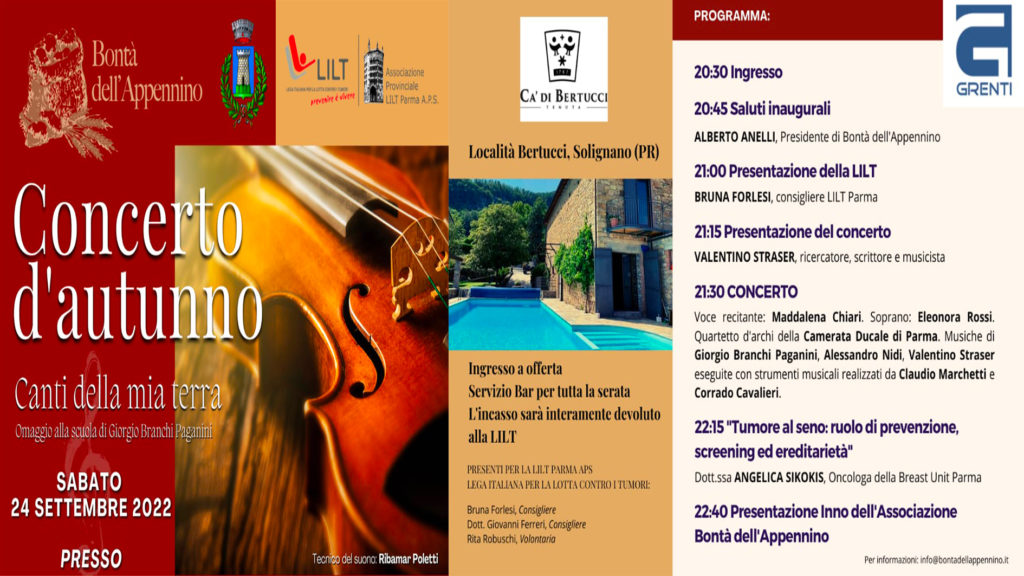 SOLIGNANO 24 sett Concerto Autunno Bontà dell'Appennino